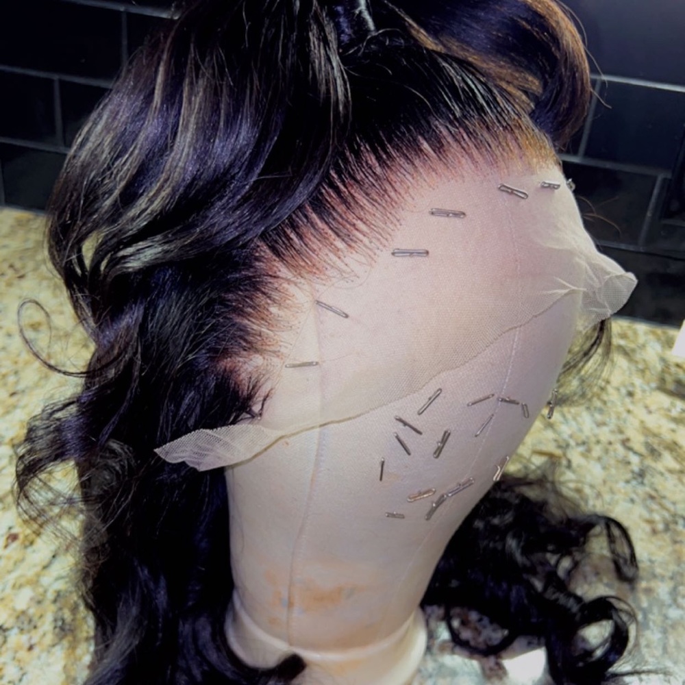 Beautiful Custom 26’ glueless transparent lace frontal wig (Ready 2Ship)